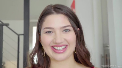 Slobber blowjob from busty babe