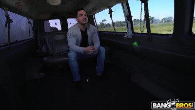 Bang bus is ready to accept busty blonde for a sex journey