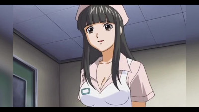 Busty hentai nurse is masturbated for her voyeur patient