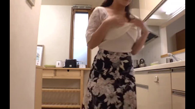 Real Japanese Amateur enjoys sensual kitchen fuck