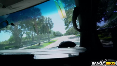 Nerd hoe fucks stranger in a bang bus
