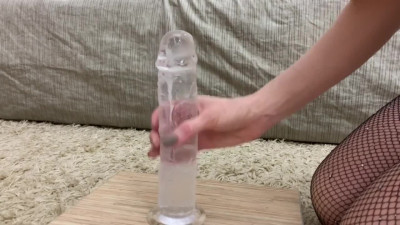 Big Ass hoe in tight rides dildo like a pro