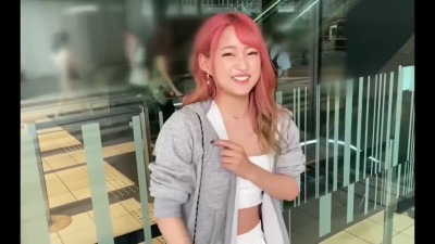 Pretty Japanese girl with pink hair in exclusive Asian porn