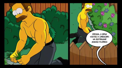 Marge from the Simpsons cheats with Flanders - Cartoon Porn Parody
