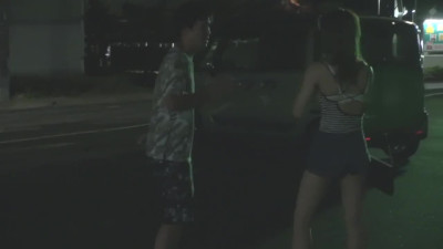 Japanese slut enjoys a cock while foot-jobs another guy