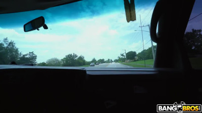 Amateur blonde picked up and fucked in the bang bus