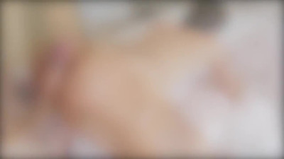 Oiled up Eliza goes solo and then jumps on the cock