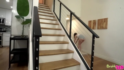 Cute teen Charly Summer swallows Cum after POV sex w Stepbro