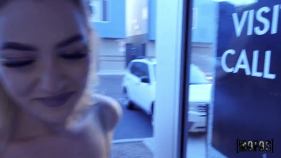 Naughty bitch films slobber bj on a phone