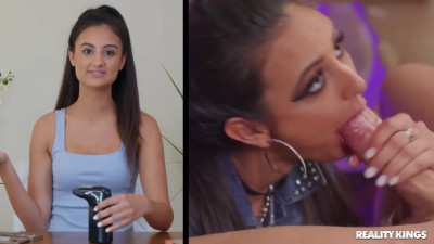Teen Latina star Eliza Ibarra is super hard fucked by rough cock on couch