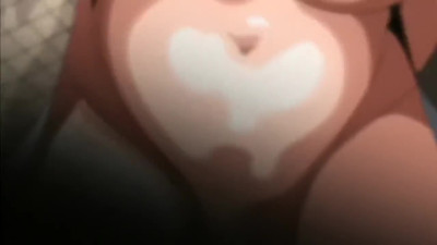 Brunette cutie w Big Boobs gets Facialized in Taimanin hentai scene