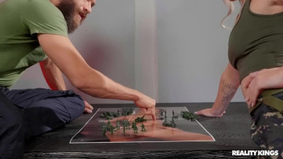 Blonde military commander has intense anal fucking