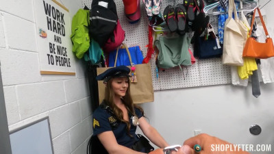 Even a police slut is not a saint, she was shoplifting and she will be punished
