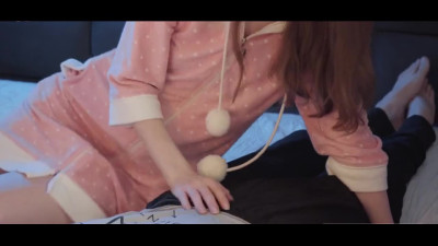 Cutie in pajama blows for a better sleep