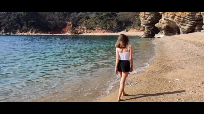 Horny amateur couple has amazing vacation sex on a public beach