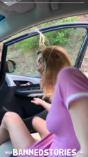 Kyler Quinn blows D in Car & enjoys quick POV sex in Public
