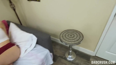 Blonde step daughter seduces daddy to get some pussy pleasure pov