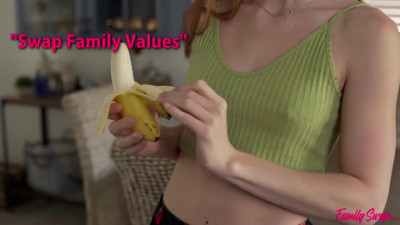 Teen step sis decides to have juicy groupsex with her relatives on a couch