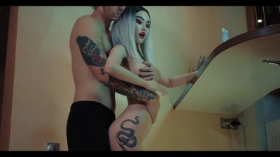 Asian teen with tattoos gets nailed