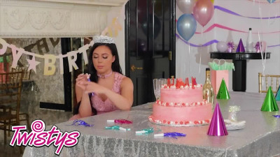 Busty milfs have heaven lesbian sex during birthday party