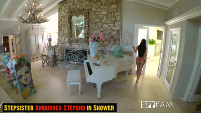 Sexy stepsis with long hair fuck stepbro on a Spy Cam