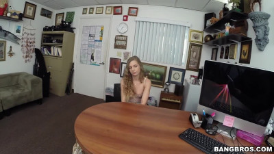 Pretty blondie gets fucked on the office table during the casting process