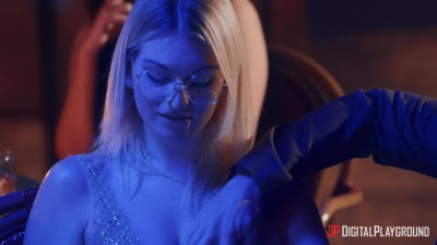 Busty whores have amazing foursome in lustful strip club