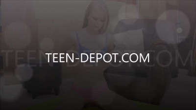 Enchanted teen Lily Rader has solo show with dildo just for you