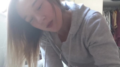 Russian teen is ready for creampie anal with extra handjob pov