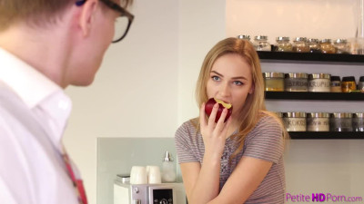Cute blonde doll enjoys getting fucked on the kitchen