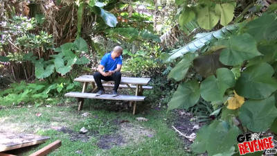 Hot slim slut loves big cock and nice banging in her backyard