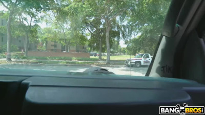 Teen girl jumped on Big D after guy licked her Pearl in Van