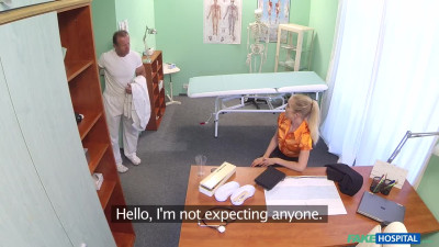 Blondie doll Adriana Dryli seduces and fucks her doctor due to a lack of satisfaction
