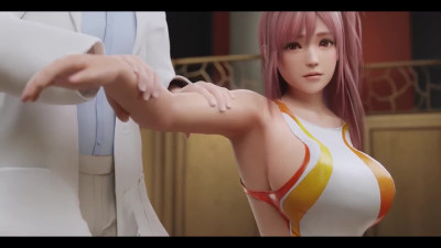 3D Hentai babe Honoka enjoys relaxing massage with happy ending