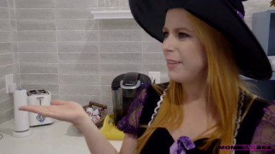 Marvelous withces Haley Reed and Penny Pax fiddle with a dong
