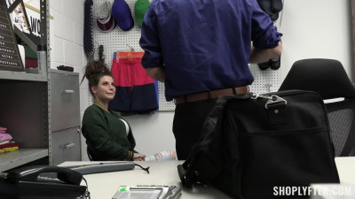 Busty shoplifter gets Cumshot on boobs after Dirty Sex