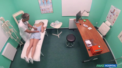 Busty Sienna Day sucked doc's cock before quick sex in his Office