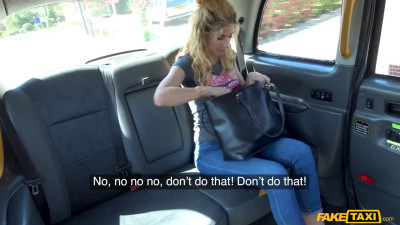 Ready-to-act blondie is deep penetrated by taxi driver on a back seat