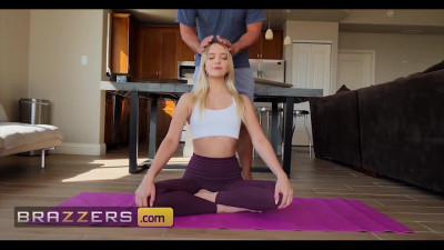 Phat ass Kenna James squirts riding big wood after yoga - Brazzers