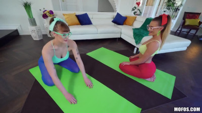 Yoga sluts enjoys POV Threesome after hard Workout