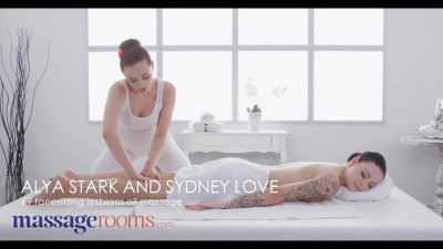 Lipstick lesbians having passionate sex After Oiled Massage
