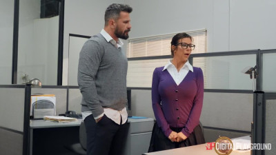MILF w Huge Boobs spreads her legs & Rims Ass in Office