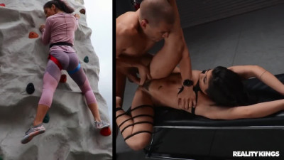 Bondaged bitch with high-heels gets Facialized after Hardcore Sex