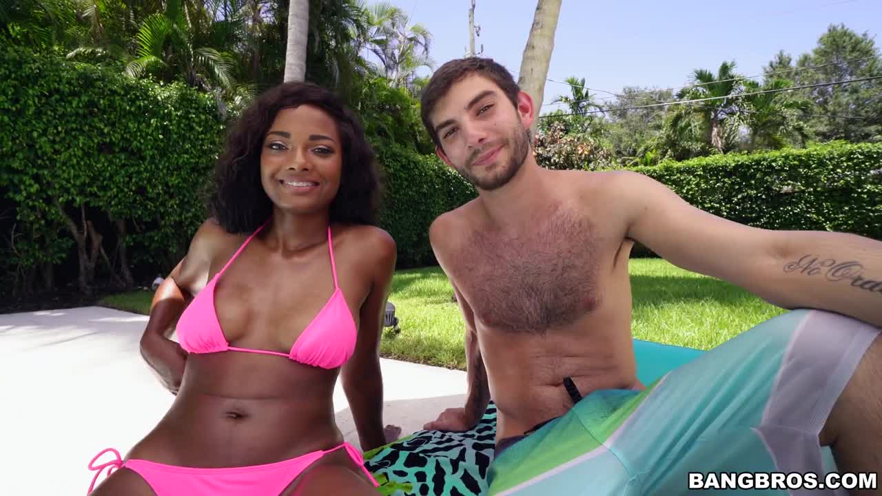 Watch Ebony in sexy bikini seduced white boy to have Good Interracial Full. Duration: 04:58 | ePornBabe.