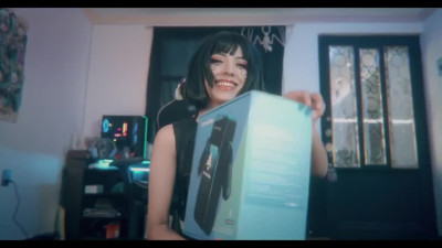 Sasha Cyberpunk brought an interesting sex toy from the future