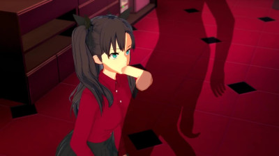 Rin Tohsaka from Fate/Stay Night gets fucked and receives tons of cum