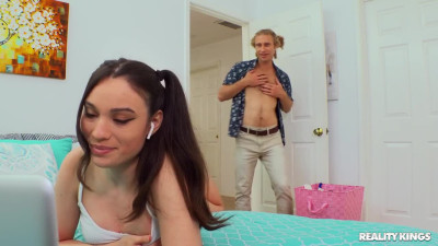 Naughty babe fucks her stepbro after masturbation - Reality Kings
