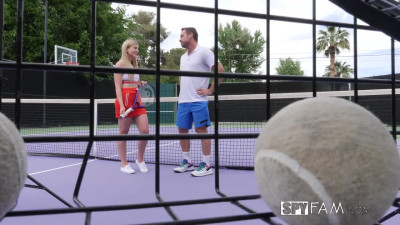 Tennis trainer screwed seductive teen on a court