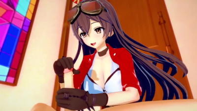 3D Hentai Genshin Impact - Seductive sex with bonny lass Amber