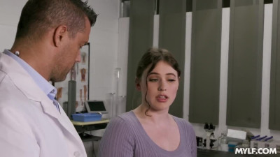 Doctor needs to examine the MILF's pussy, her cuckold husband will not bother him